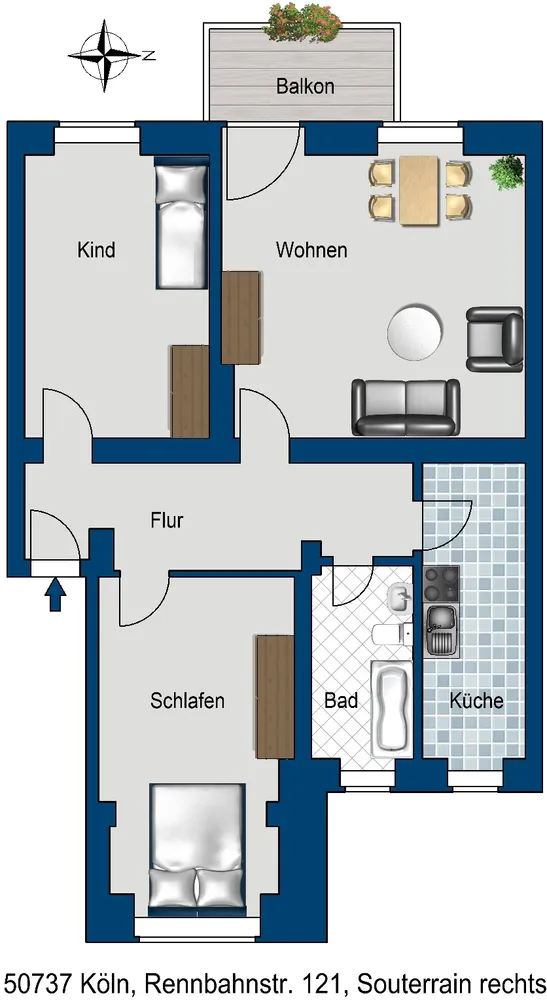 3 Zimmer Wohnung mit 75 m² in Köln – Bild 6