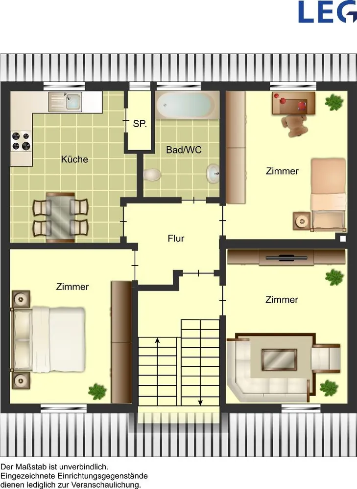 3 Zimmer Wohnung mit 64 m² in Münster – Bild 1