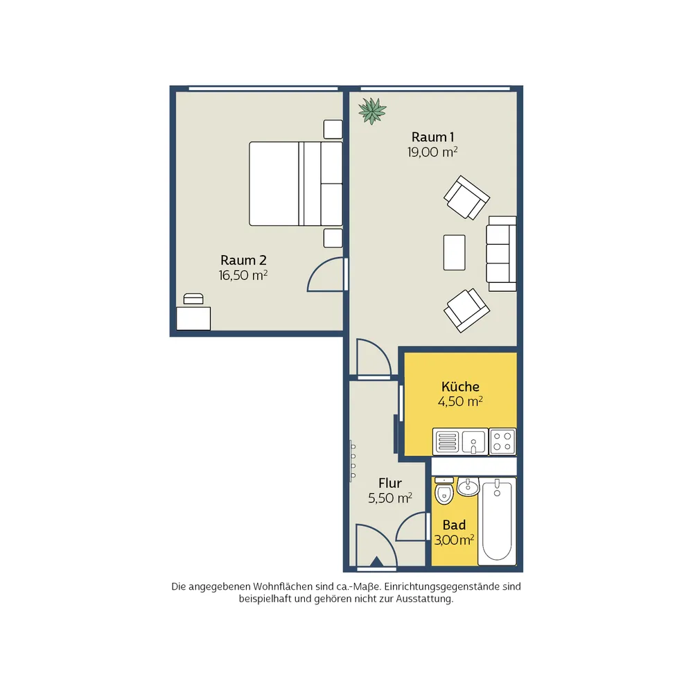 2 Zimmer Wohnung mit 47 m² in Leipzig – Bild 2
