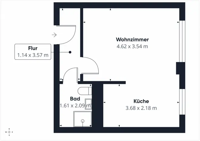 1 Zimmer Wohnung mit 33 m² in Leipzig – Bild 2