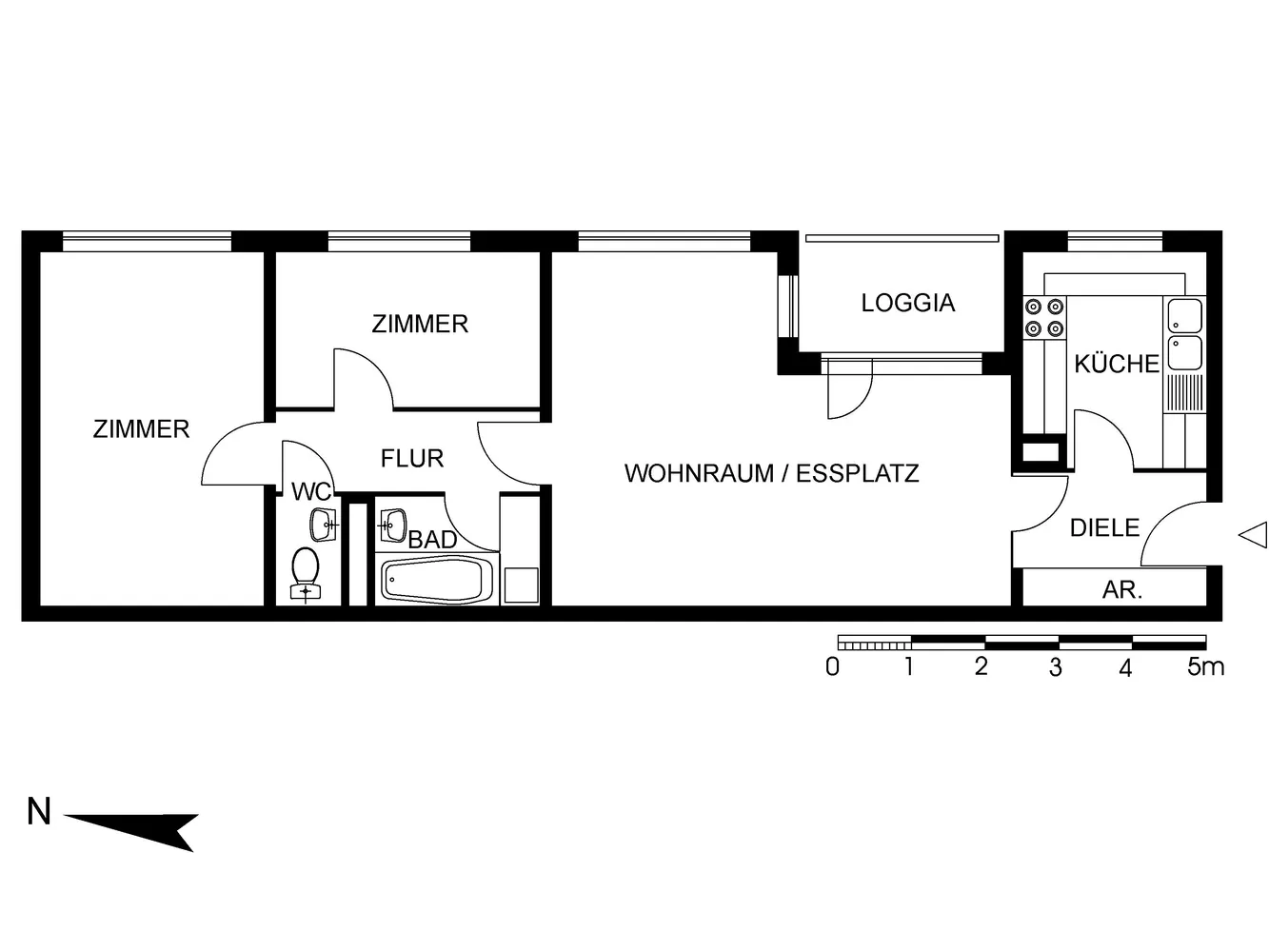3 Zimmer Wohnung mit 72 m² in Berlin – Bild 3