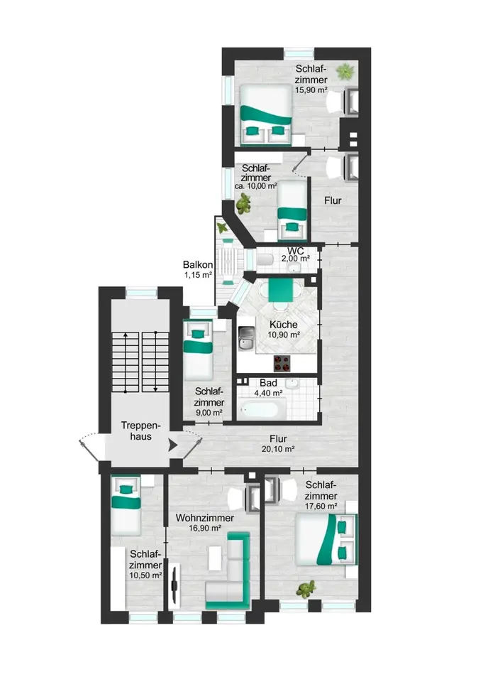 WG-Zimmer mit 11 m² in Nürnberg – Bild 8