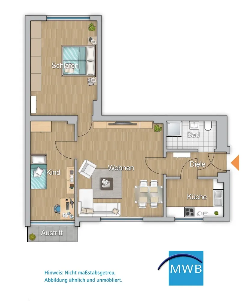 3 room apartment with 58 m² in Mülheim an der Ruhr – Photo 6