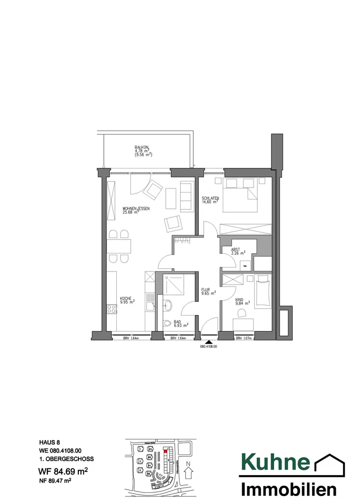 4 Zimmer Wohnung mit 85 m² in Dortmund – Bild 7