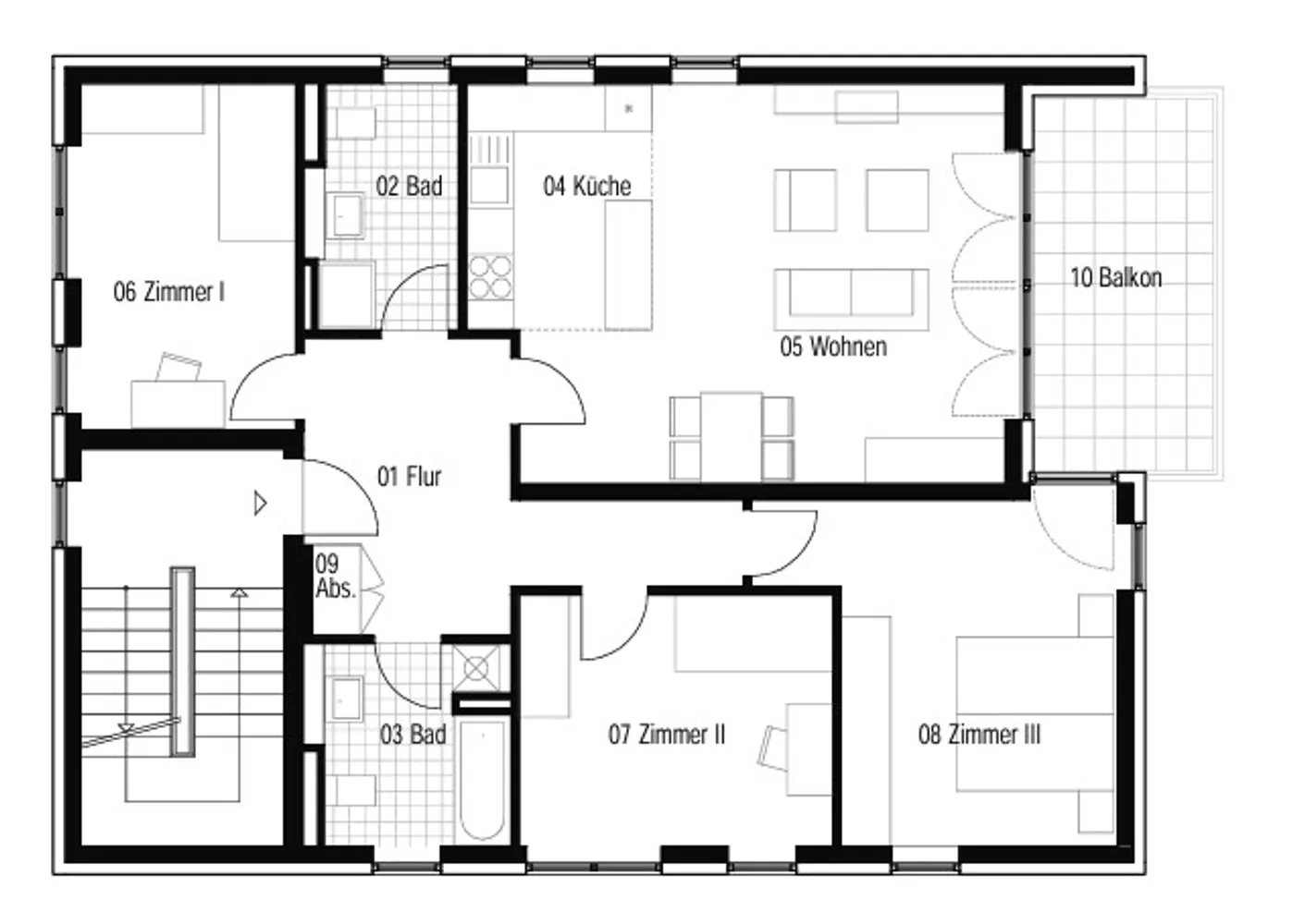 4 Zimmer Wohnung mit 112 m² in Wiesbaden – Bild 7