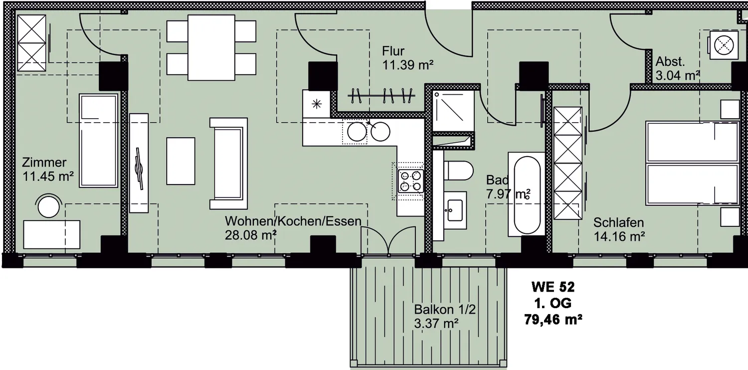 3 room apartment with 79 m² in Leipzig – Photo 11