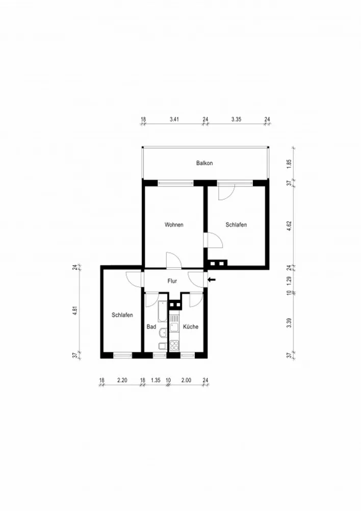 3 Zimmer Wohnung mit 65 m² in Magdeburg – Bild 3