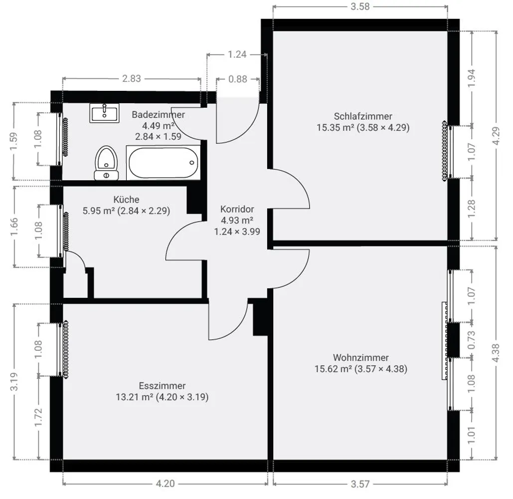 3 Zimmer Wohnung mit 59 m² in Schleswig – Bild 5