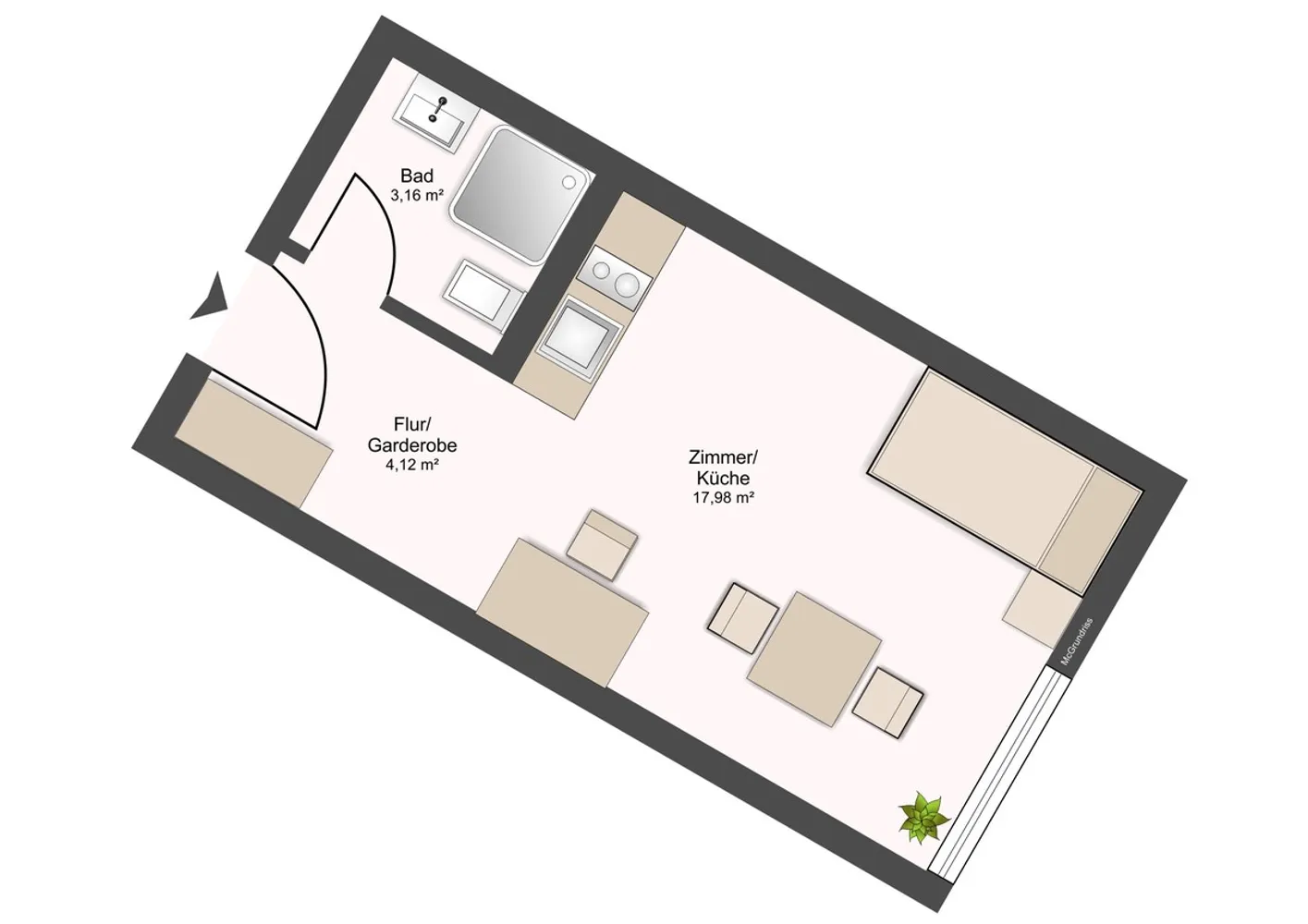1 Zimmer Wohnung mit 25 m² in Dresden – Bild 11