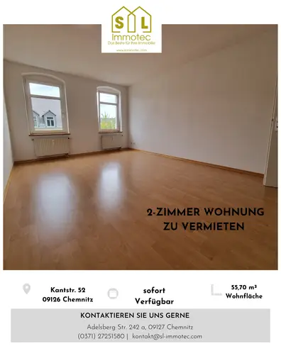 2 room apartment with 56 m² in Chemnitz – Photo 1