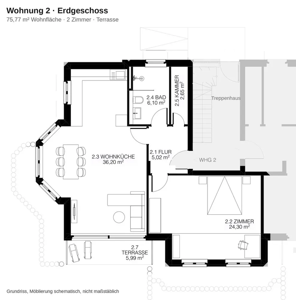 2 Zimmer Wohnung mit 76 m² in Berlin – Bild 4
