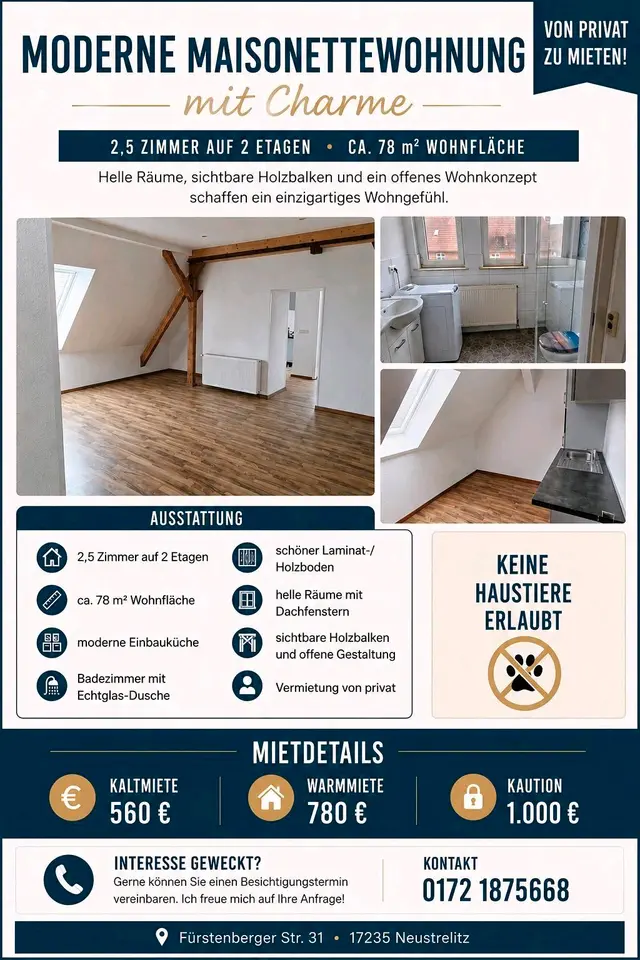 4 Zimmer Wohnung mit 90 m² in Neubrandenburg – Bild 8