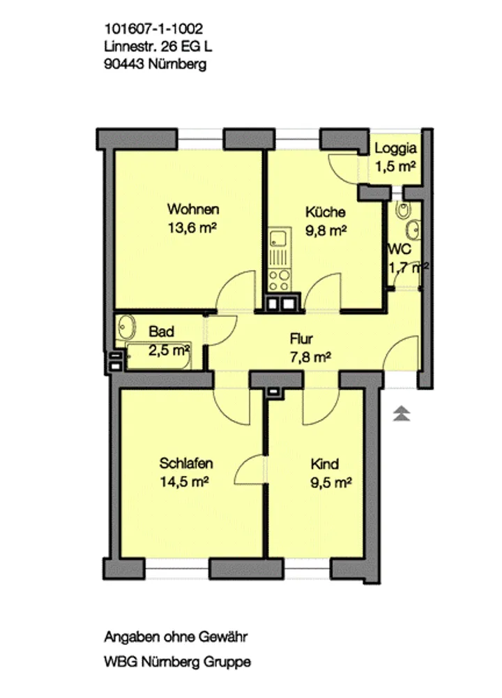3 Zimmer Wohnung mit 61 m² in Nürnberg – Bild 6