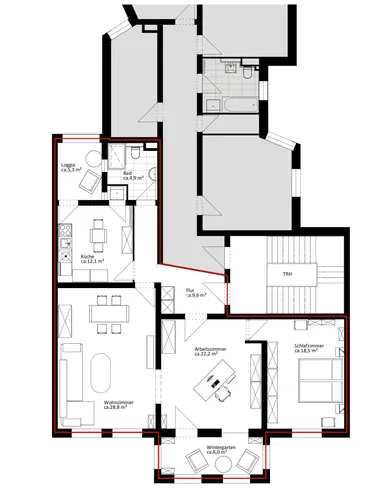 3 room apartment with 108 m² in Hanover – Photo 3