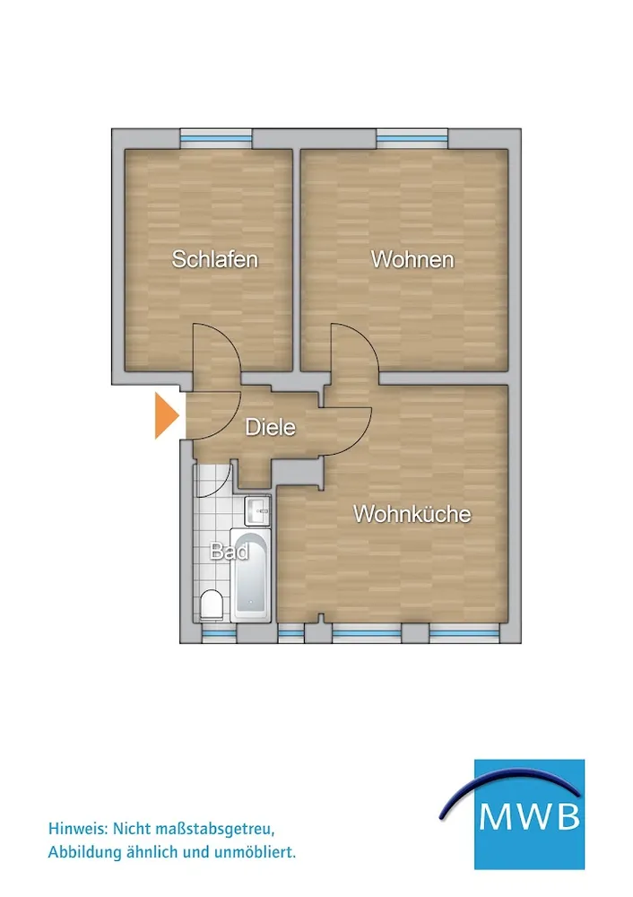 1 Zimmer Wohnung mit 53 m² in Mülheim an der Ruhr – Bild 4