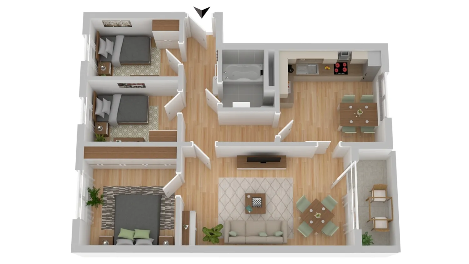 4 Zimmer Wohnung mit 75 m² in Rostock – Bild 4