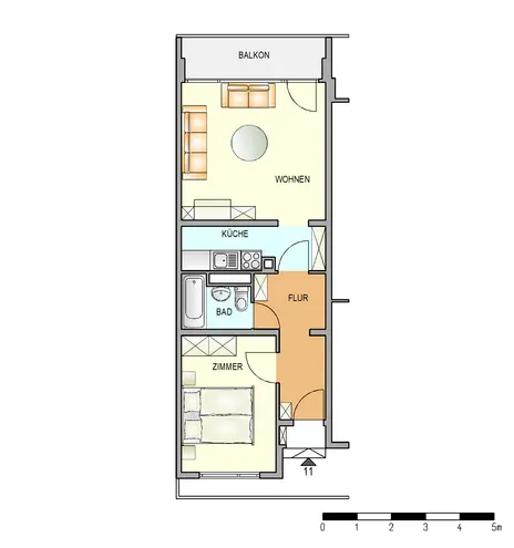 2 room apartment with 47 m² in Stuttgart – Photo 3