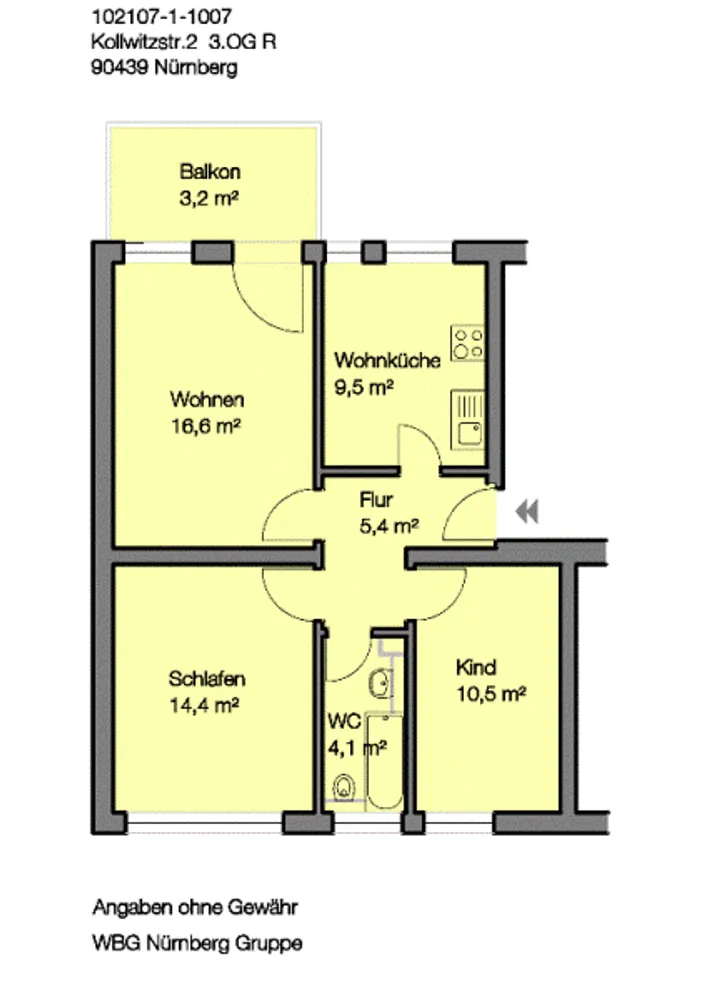 3 Zimmer Wohnung mit 64 m² in Nürnberg – Bild 10
