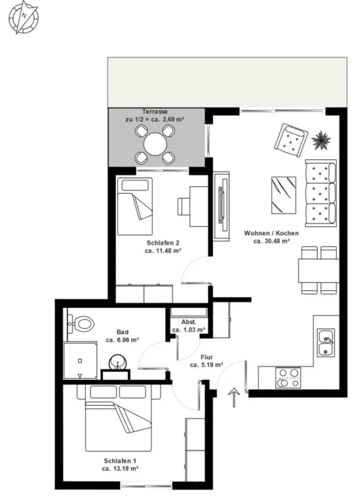 3 Zimmer Wohnung mit 71 m² in Hamburg – Bild 5