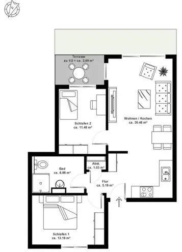 3 Zimmer Wohnung mit 71 m² in Hamburg – Bild 2