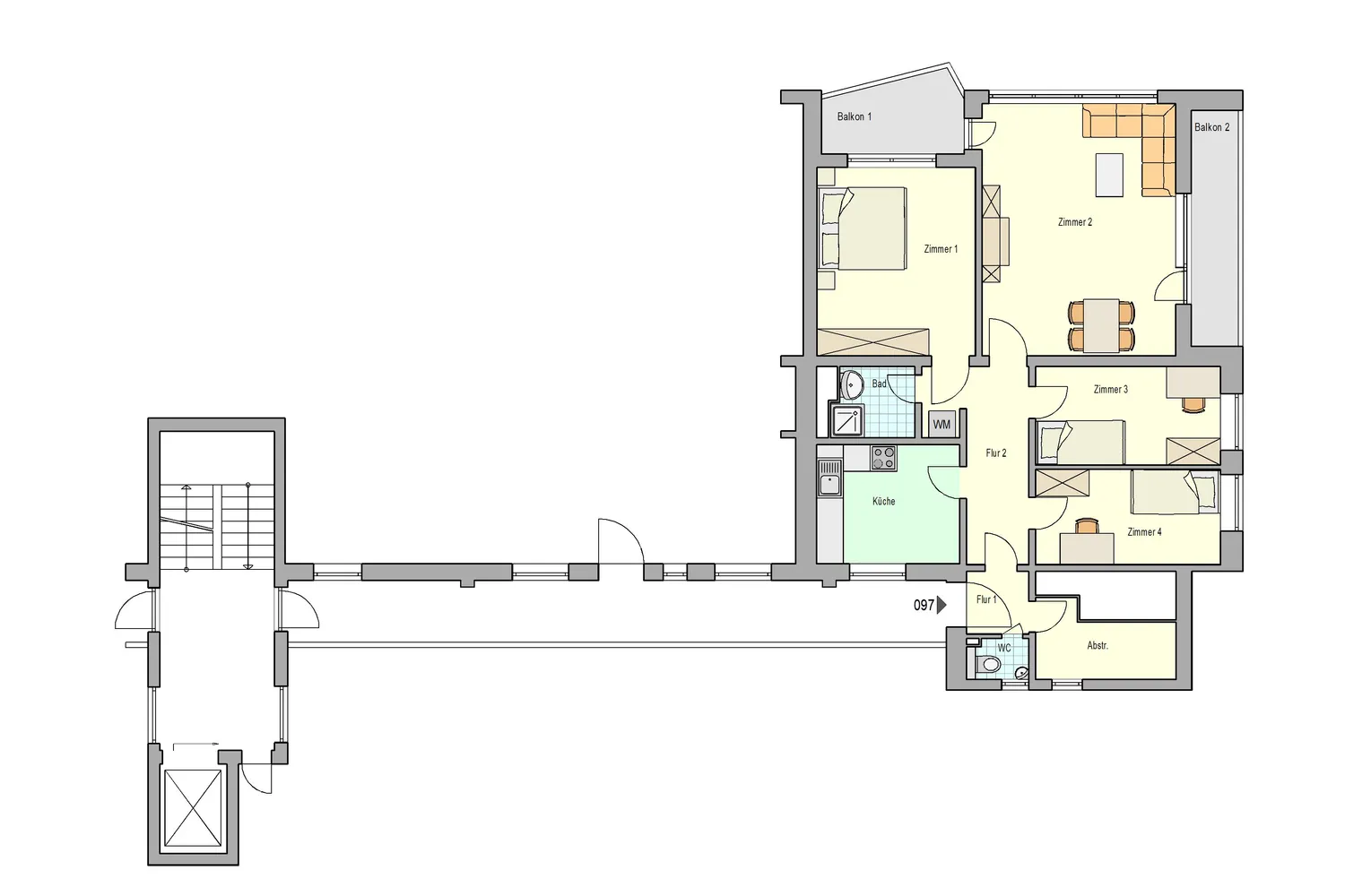 4 Zimmer Wohnung mit 90 m² in Stuttgart – Bild 2