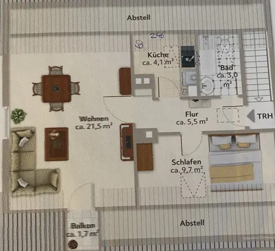 2 Zimmer Wohnung mit 47 m² in München – Bild 6