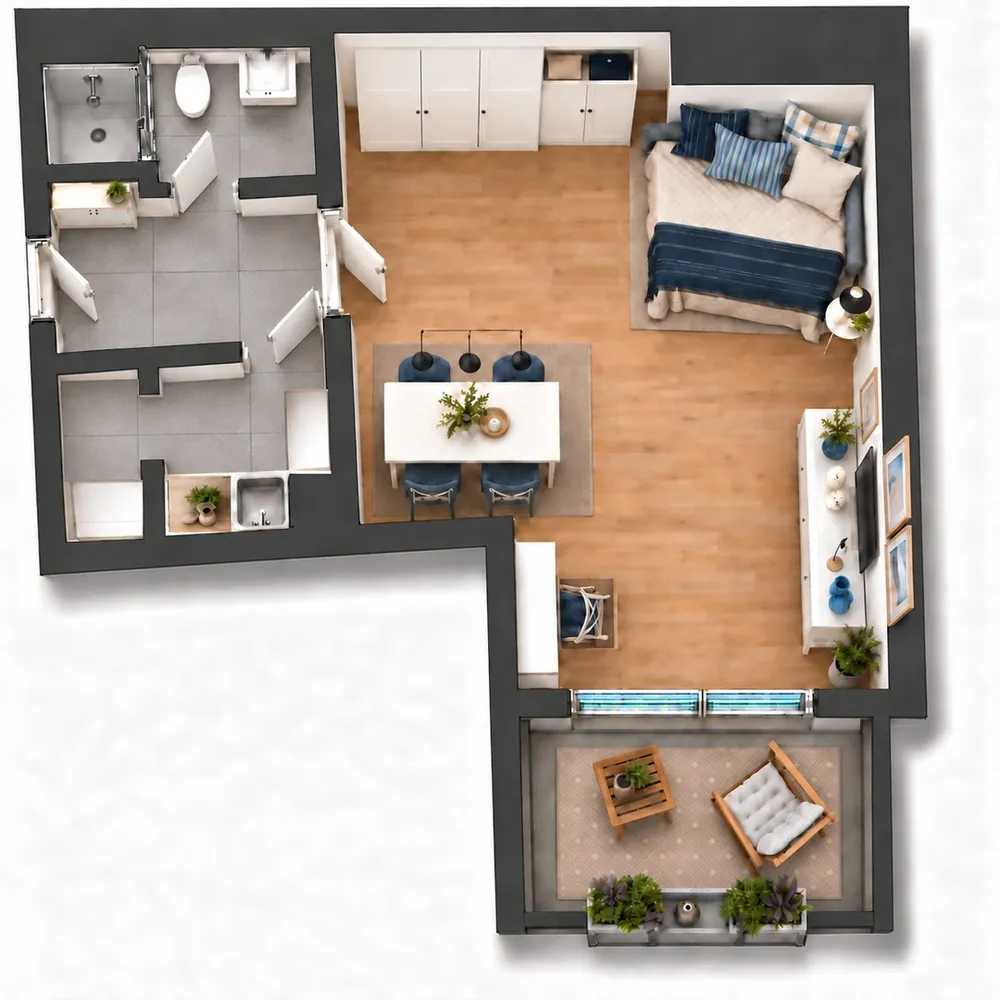 1 Zimmer Wohnung mit 38 m² in Nürnberg – Bild 3