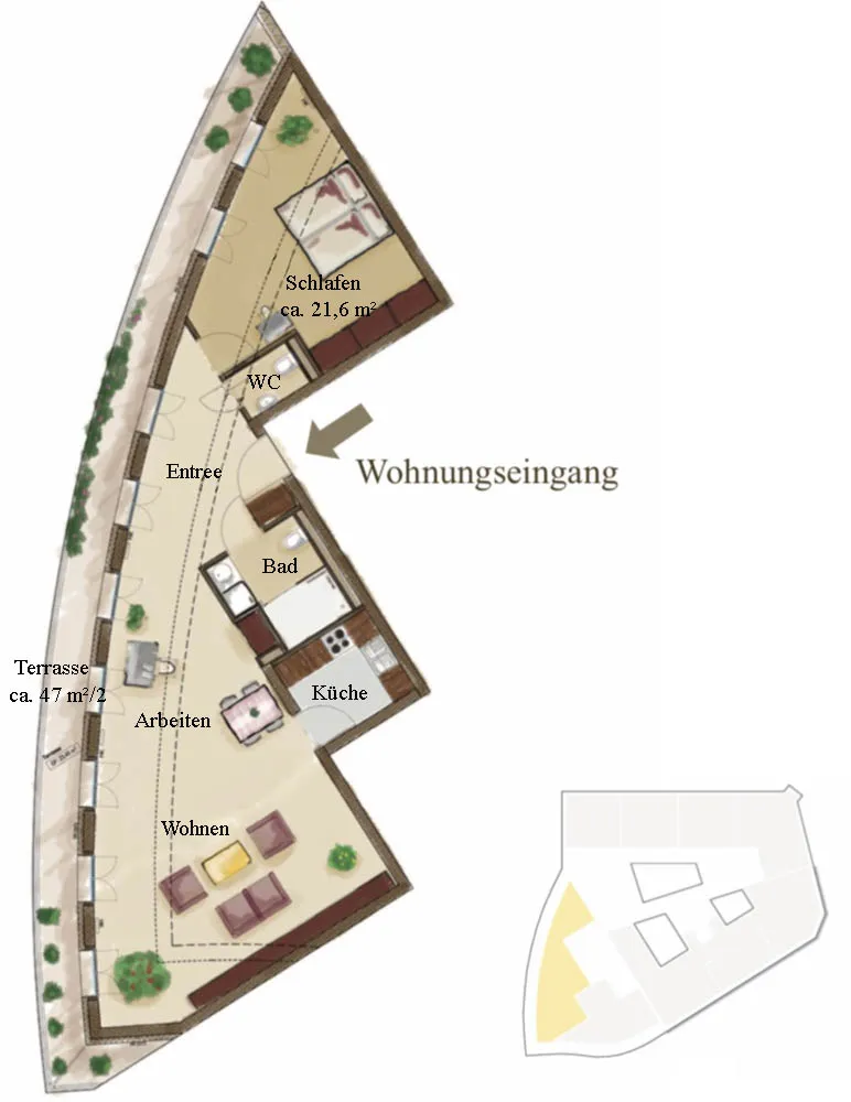 2 Zimmer Wohnung mit 105 m² in Dresden – Bild 3