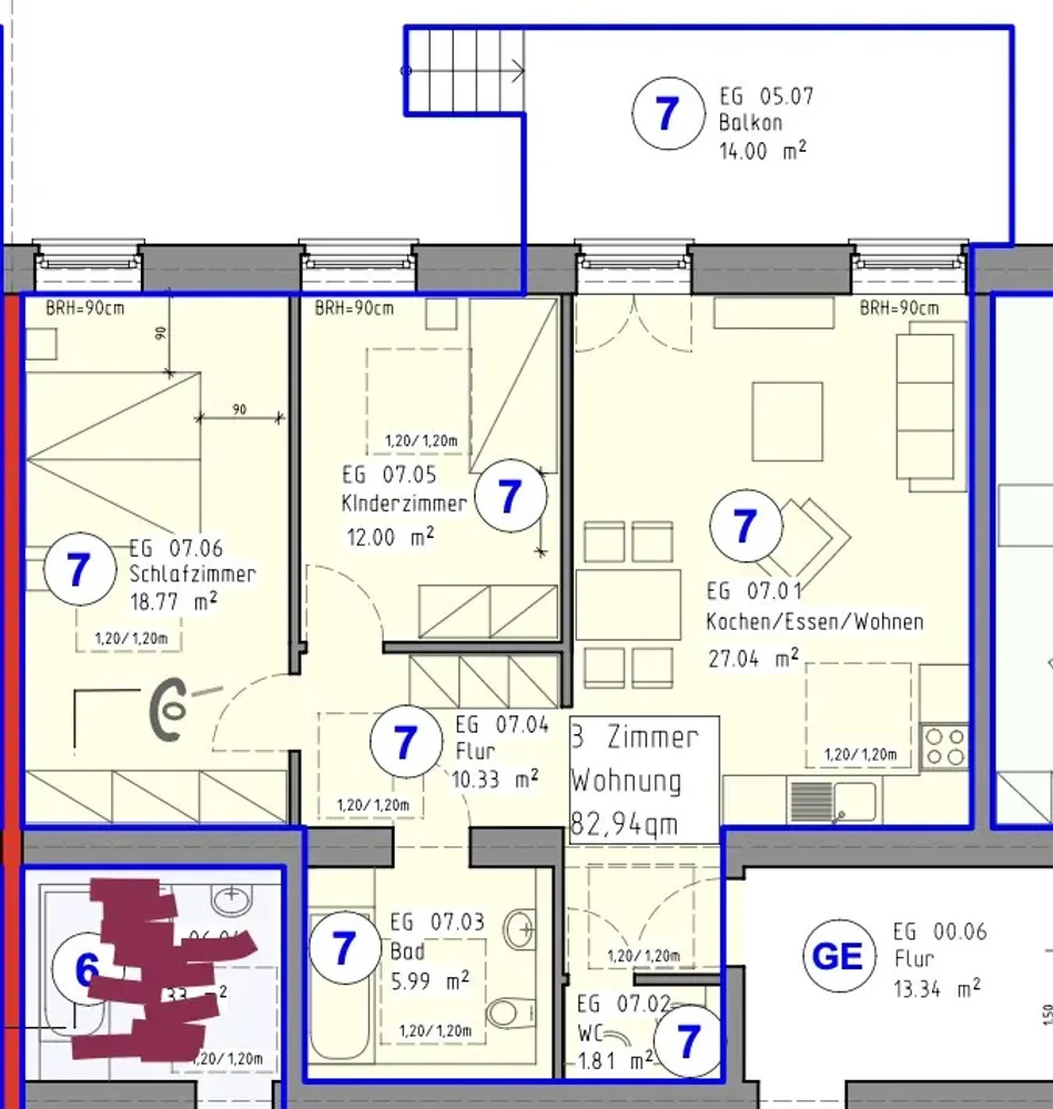 3 Zimmer Wohnung mit 83 m² in Hanau – Bild 8