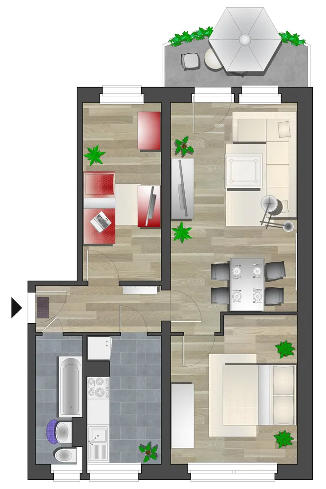 3 Zimmer Wohnung mit 59 m² in Chemnitz – Bild 1