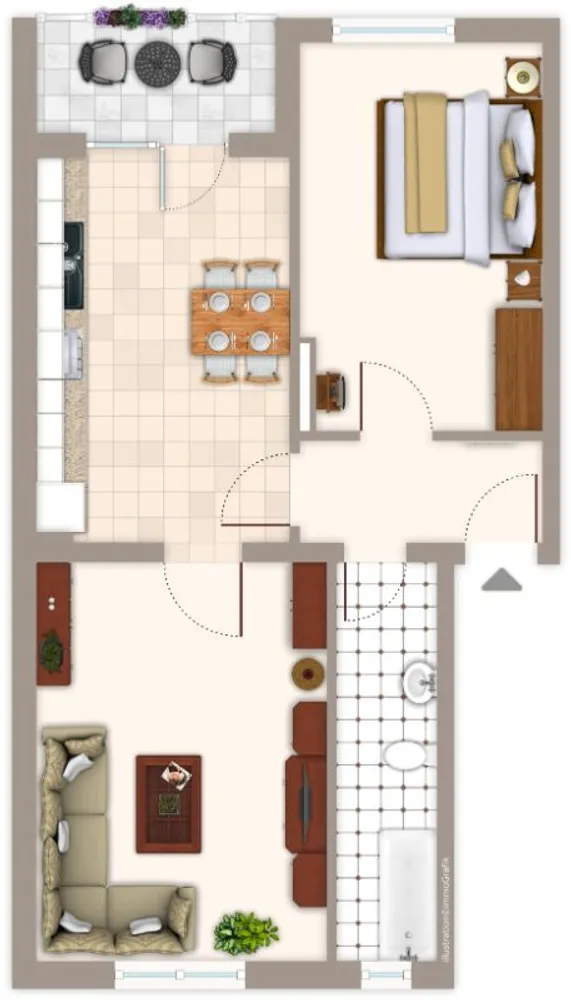 2 Zimmer Wohnung mit 51 m² in Mönchengladbach – Bild 2
