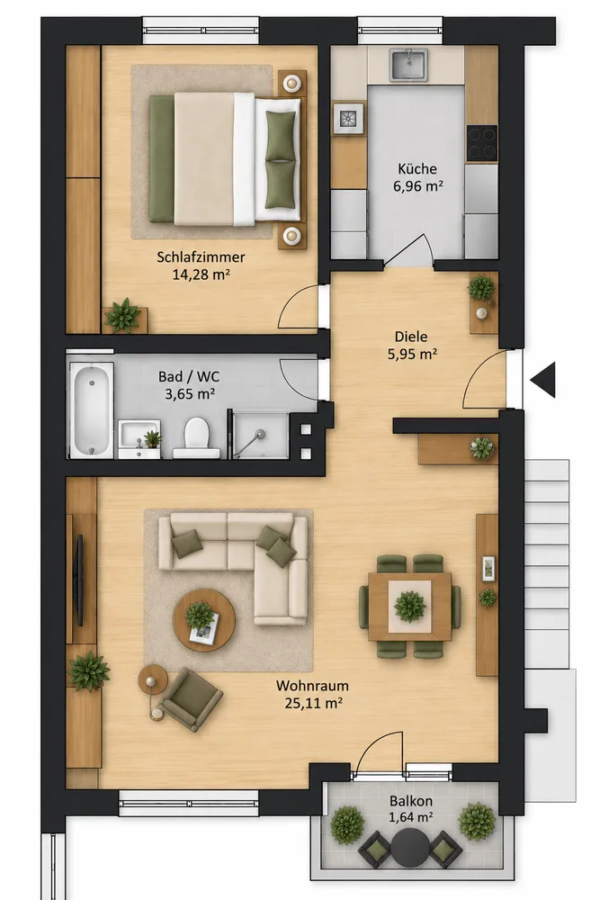 2 Zimmer Wohnung mit 57 m² in Hannover – Bild 9