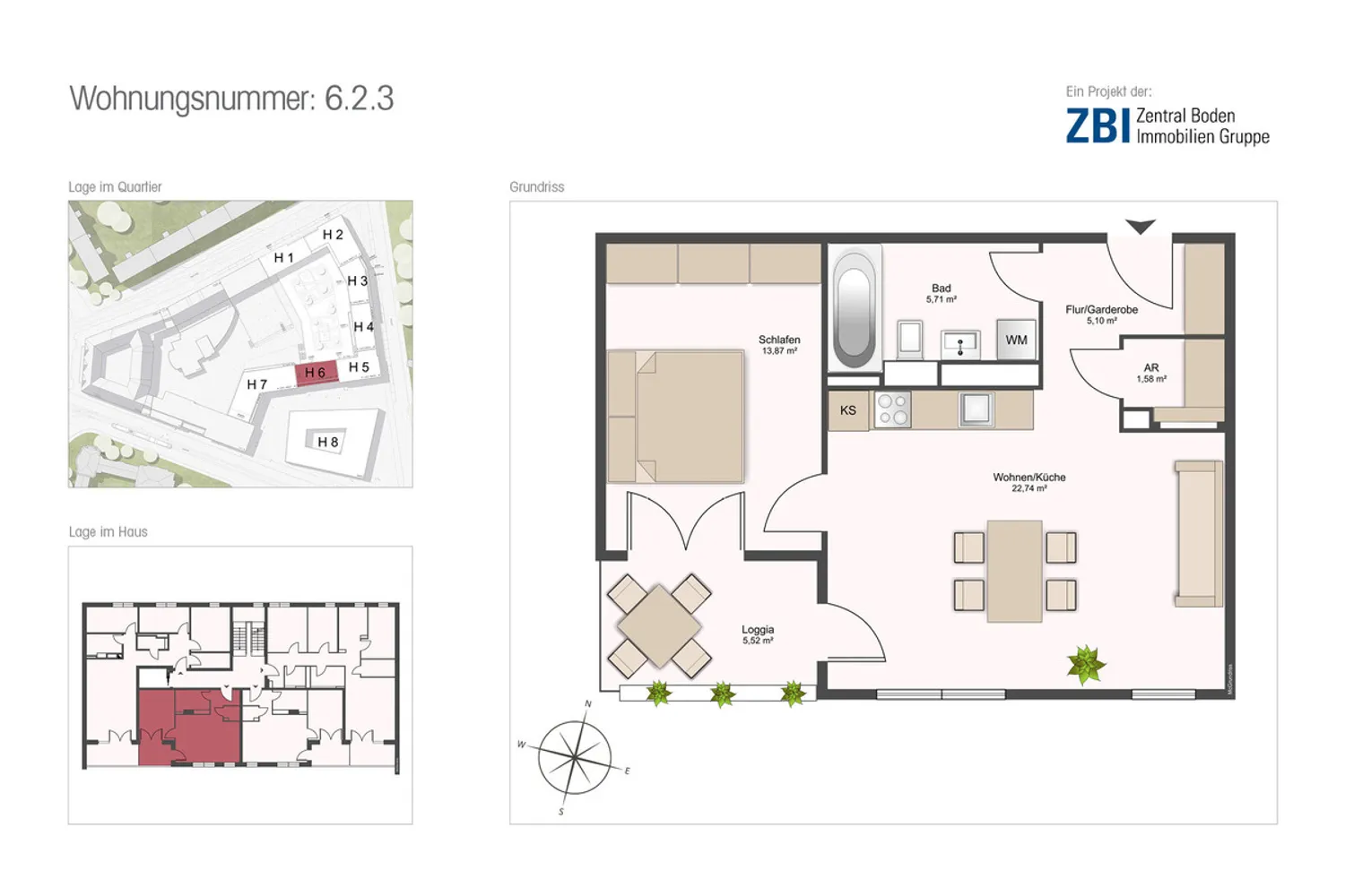2 Zimmer Wohnung mit 52 m² in Dresden – Bild 3