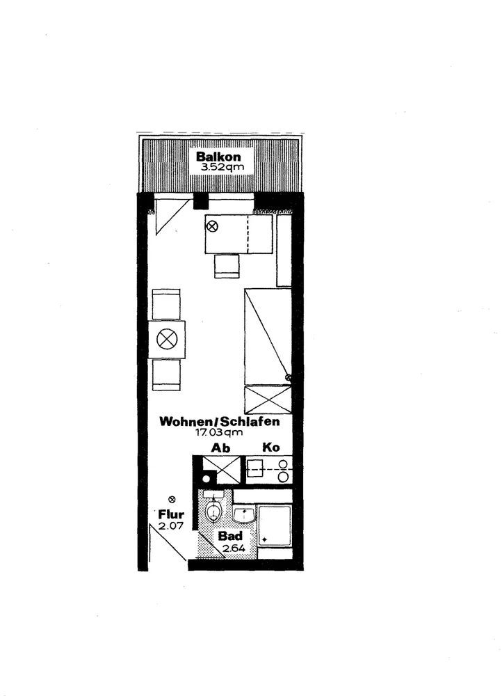 1 Zimmer Wohnung mit 24 m² in Mainz – Bild 1