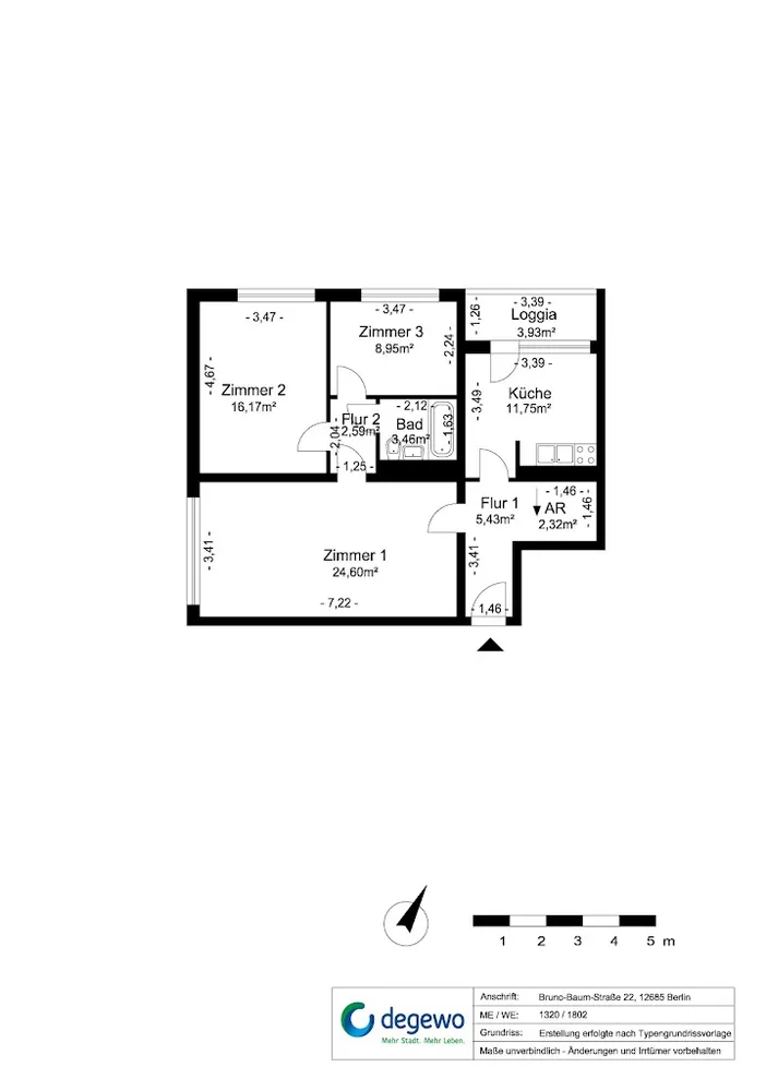 3 Zimmer Wohnung mit 77 m² in Berlin – Bild 4