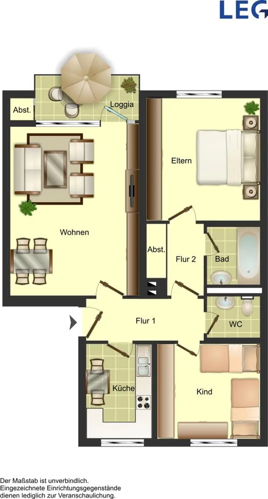 3 room apartment with 52 m² in Bielefeld – Photo 2