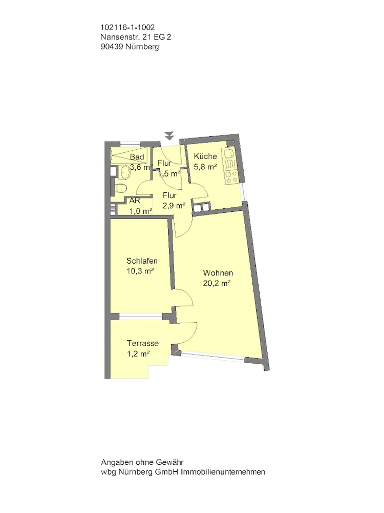 2 Zimmer Wohnung mit 47 m² in Nürnberg – Bild 10