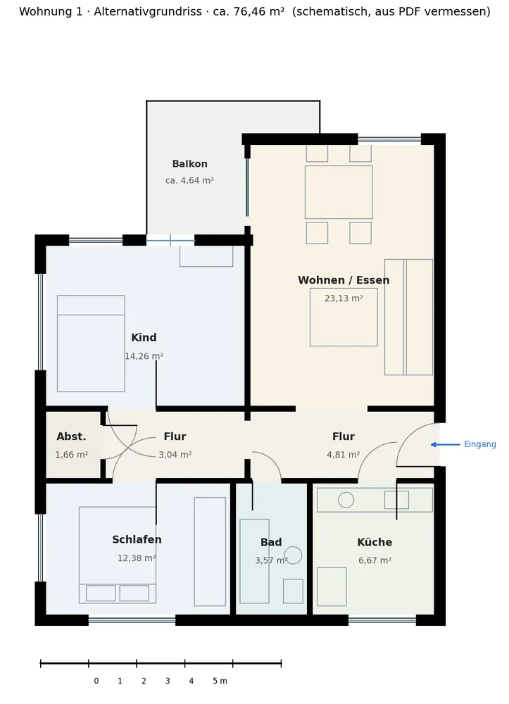 3 Zimmer Wohnung mit 76 m² in Fulda – Bild 7