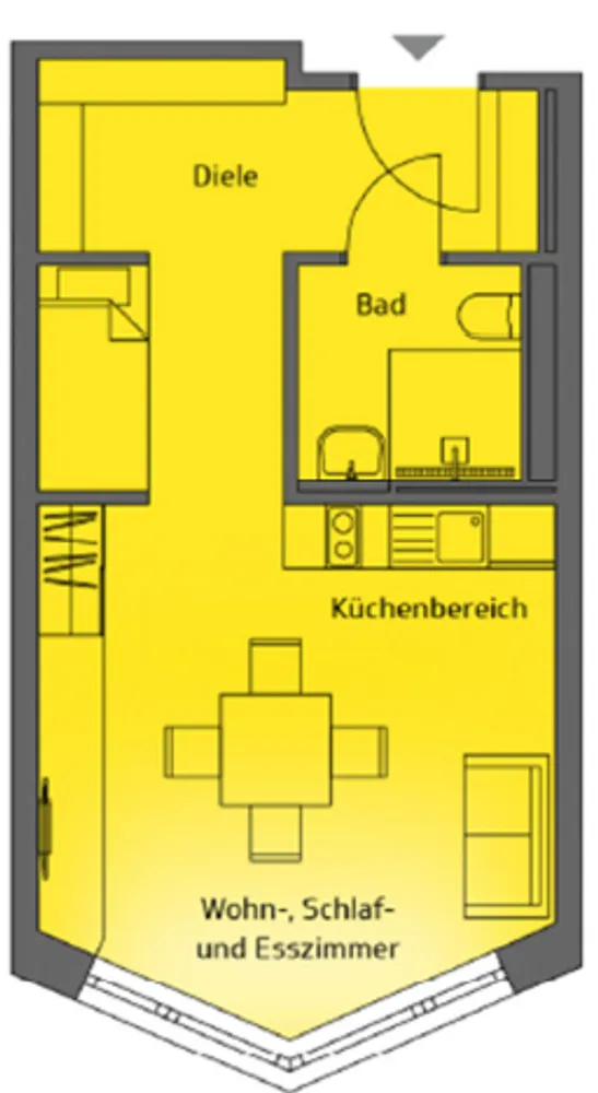 1 room apartment with 38 m² in Berlin – Photo 4