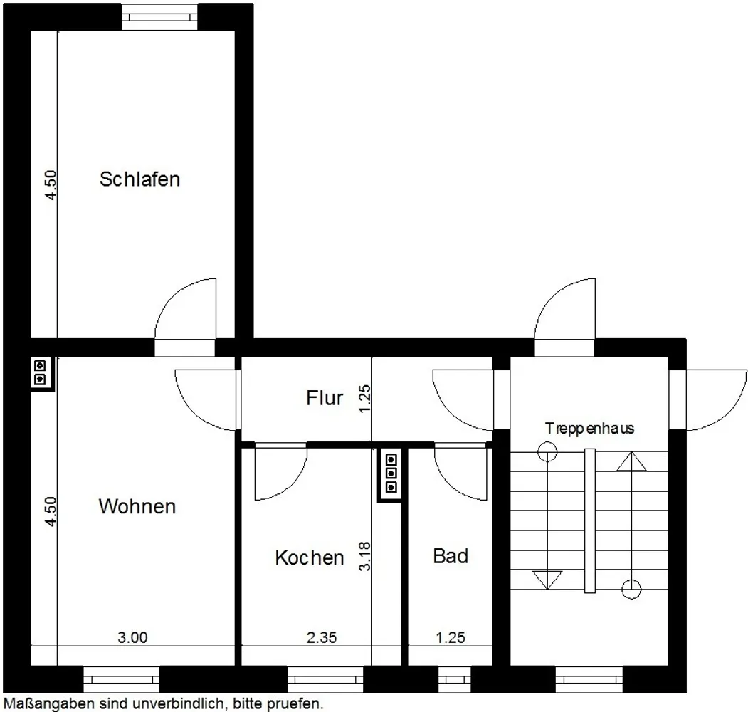 2 Zimmer Wohnung mit 43 m² in Nordhausen – Bild 1