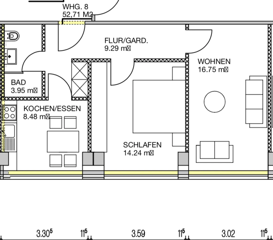 2 Zimmer Wohnung mit 53 m² in Passau – Bild 8