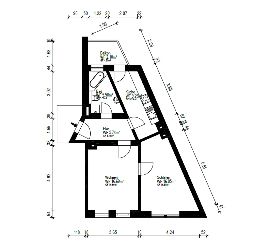 2 Zimmer Wohnung mit 56 m² in Leipzig – Bild 9