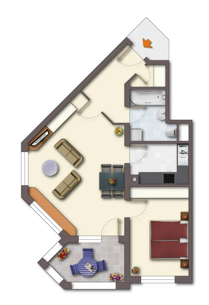 2 Zimmer Wohnung mit 71 m² in Kaiserslautern – Bild 2