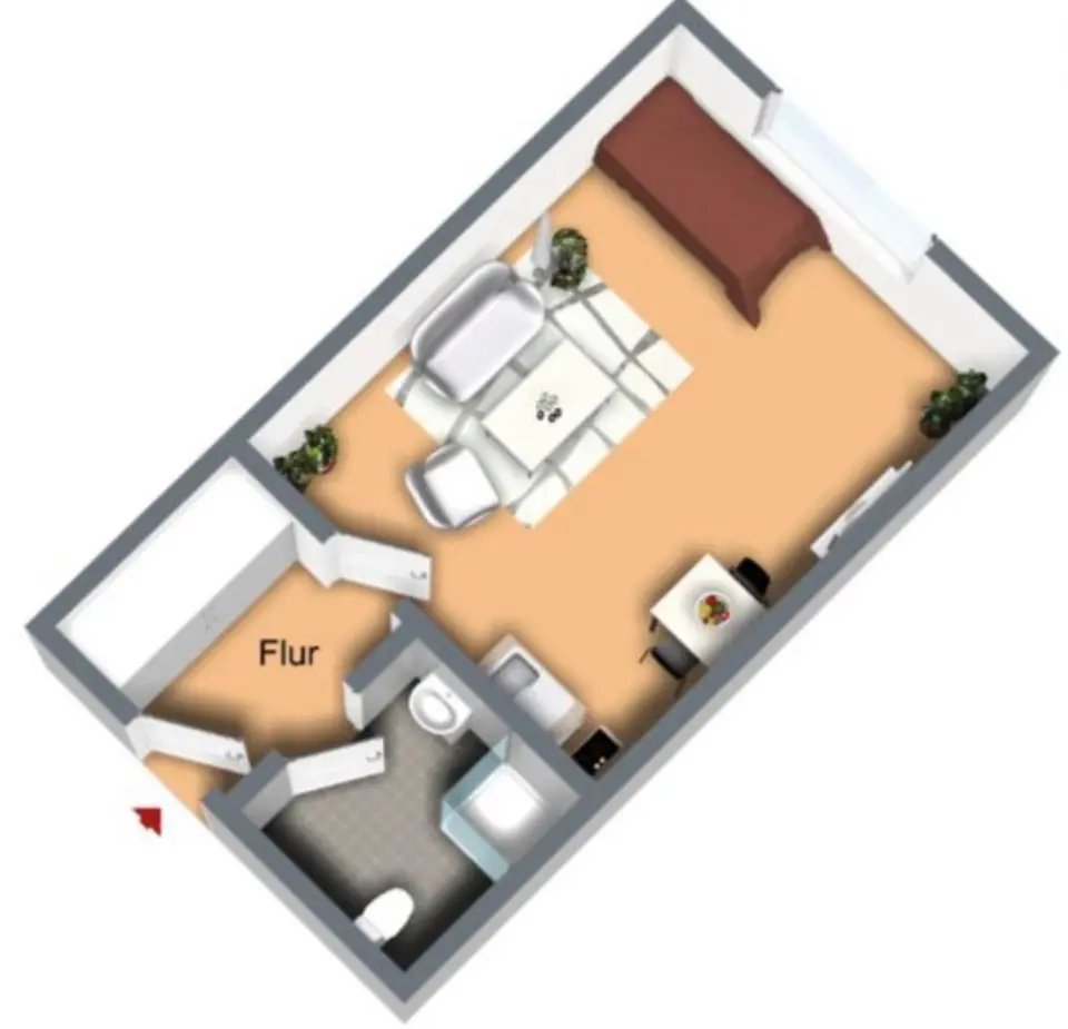 2 Zimmer Wohnung mit 23 m² in Wuppertal – Bild 4