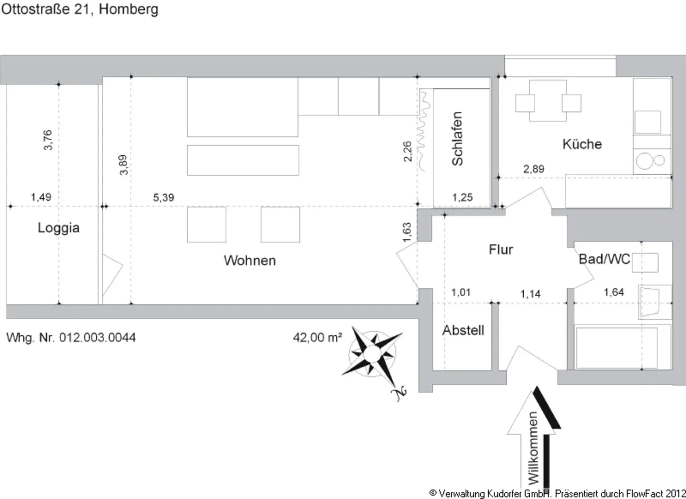 1 Zimmer Wohnung mit 42 m² in Duisburg – Bild 10