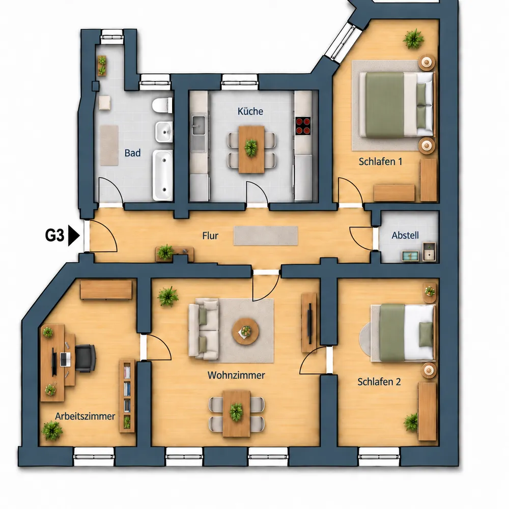 4 Zimmer Wohnung mit 95 m² in Frankfurt (Oder) – Bild 7