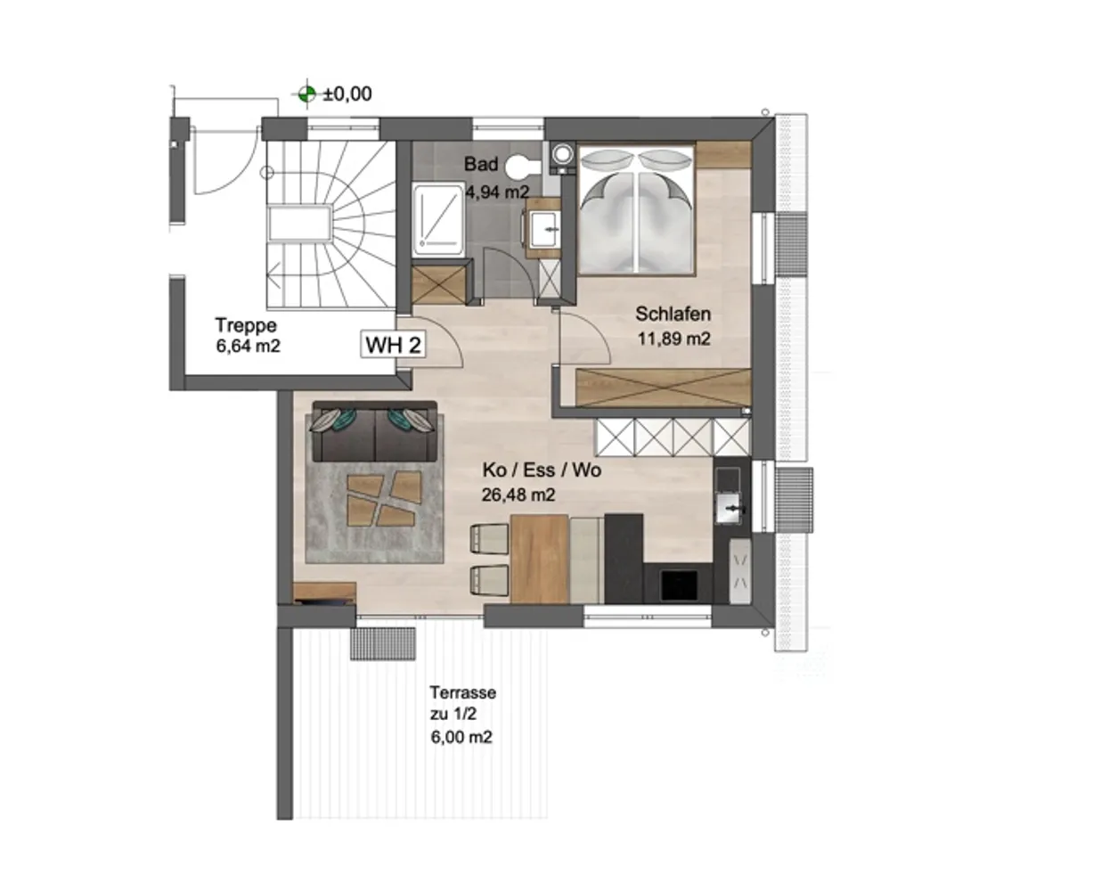 2 Zimmer Wohnung mit 53 m² in Ingolstadt – Bild 1