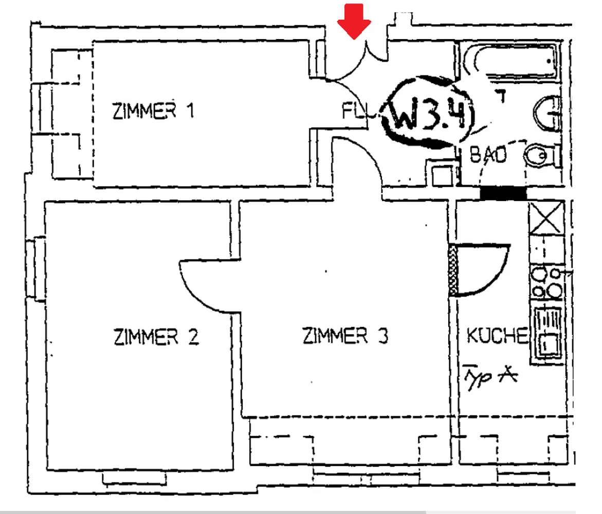 3 Zimmer Wohnung mit 59 m² in Dresden – Bild 2