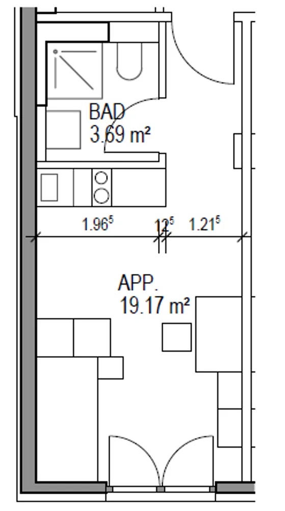 1 Zimmer Wohnung mit 23 m² in Nürnberg – Bild 7