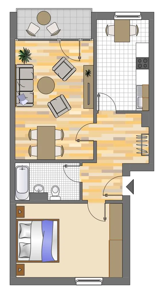 2 Zimmer Wohnung mit 64 m² in Neuss – Bild 2